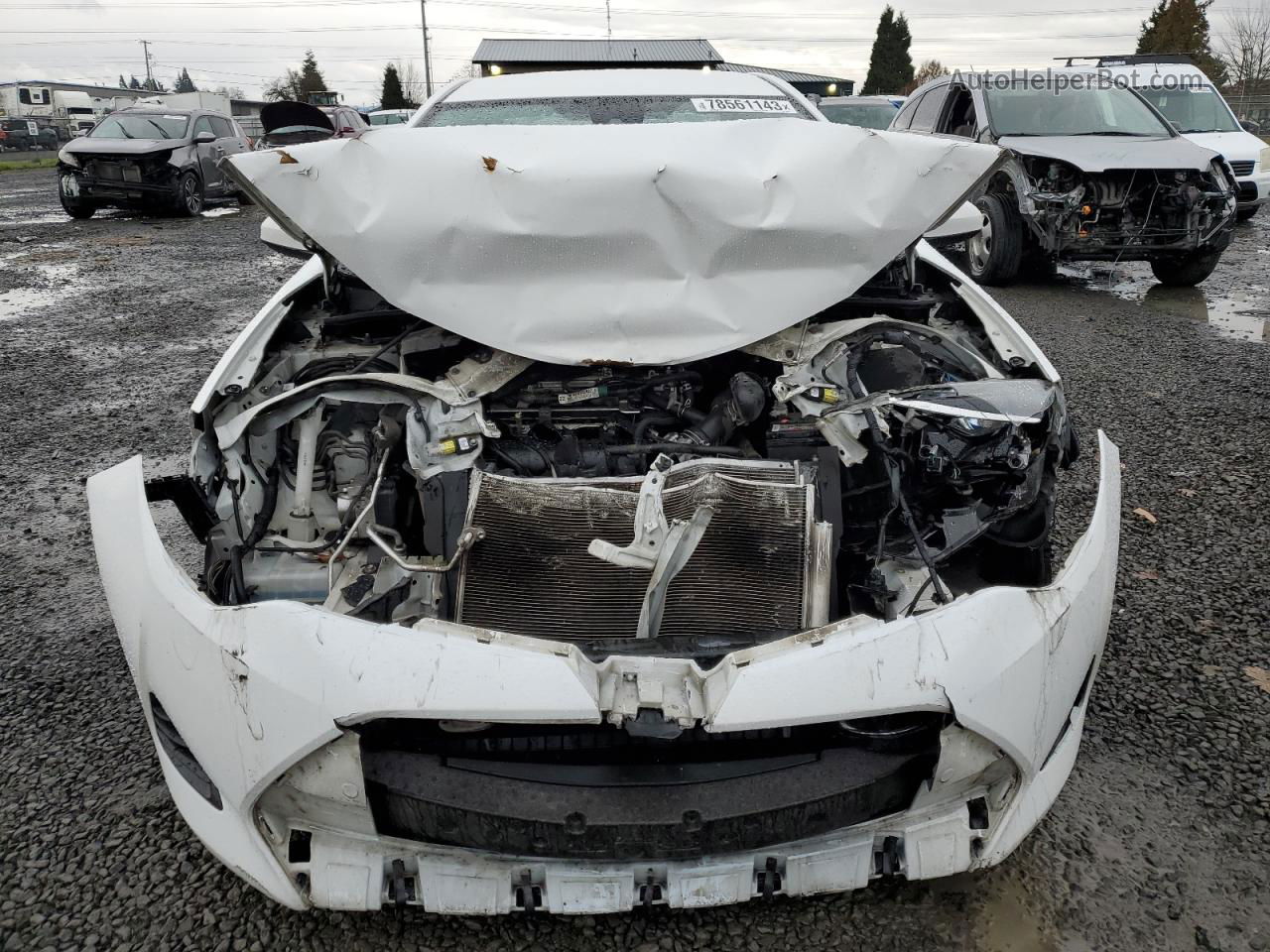 2019 Toyota Corolla L White vin: 2T1BURHEXKC232468