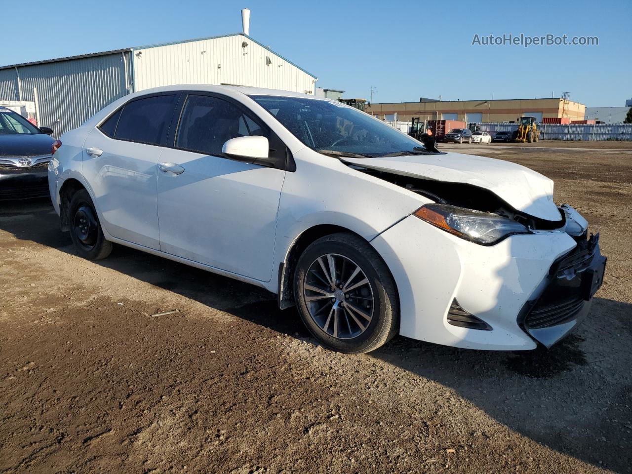 2019 Toyota Corolla L White vin: 2T1BURHEXKC233698