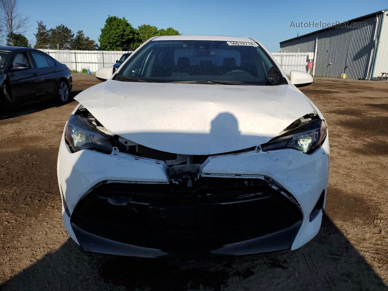 2019 Toyota Corolla L White vin: 2T1BURHEXKC233698