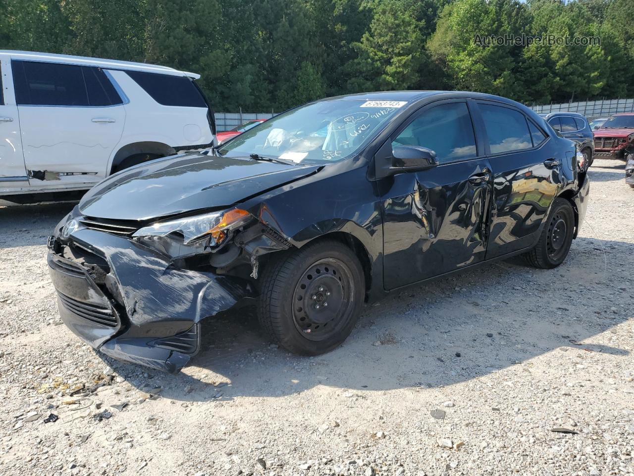 2019 Toyota Corolla L Black vin: 2T1BURHEXKC236682