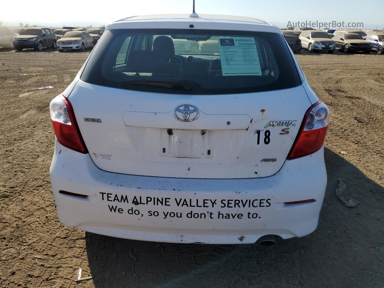 2010 Toyota Corolla Matrix S White vin: 2T1LE4EE2AC017609