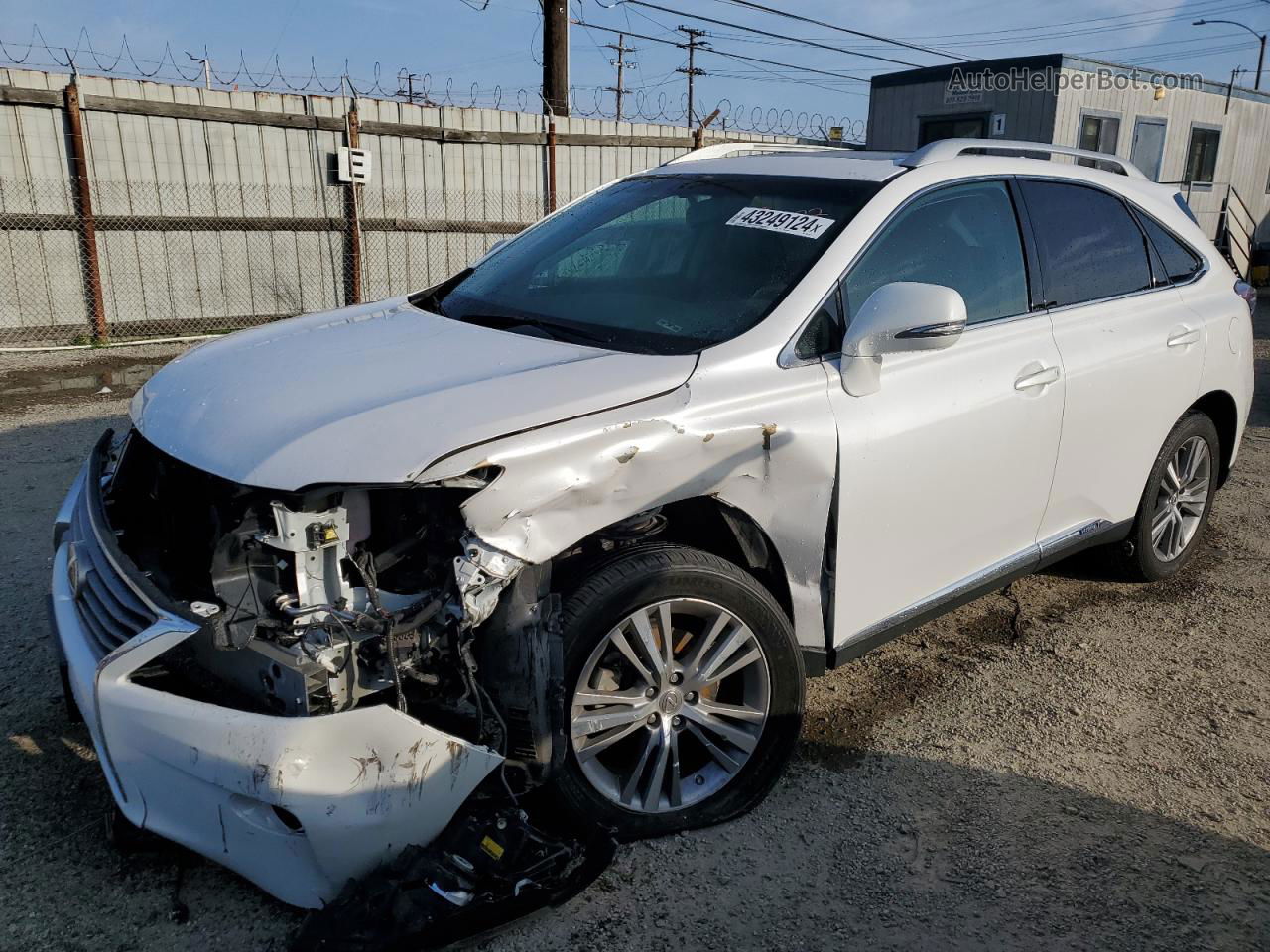 2015 Lexus Rx 450h White vin: 2T2BC1BA0FC001722