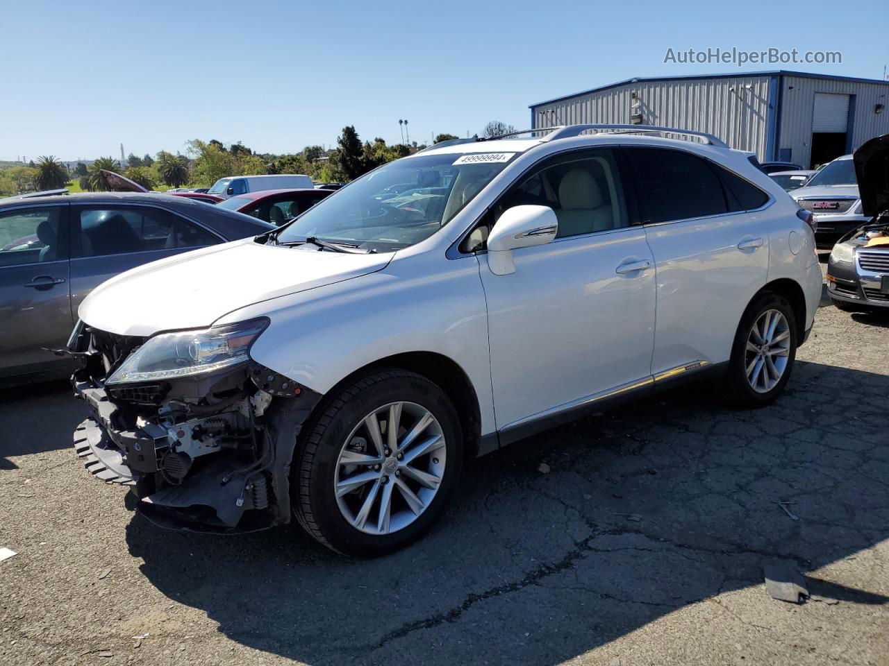 2015 Lexus Rx 450h White vin: 2T2BC1BA0FC008525