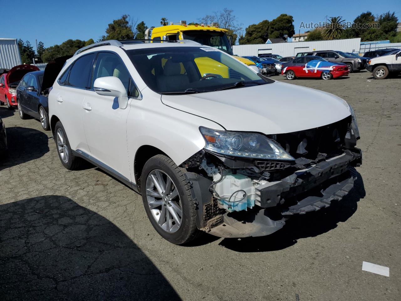 2015 Lexus Rx 450h White vin: 2T2BC1BA0FC008525