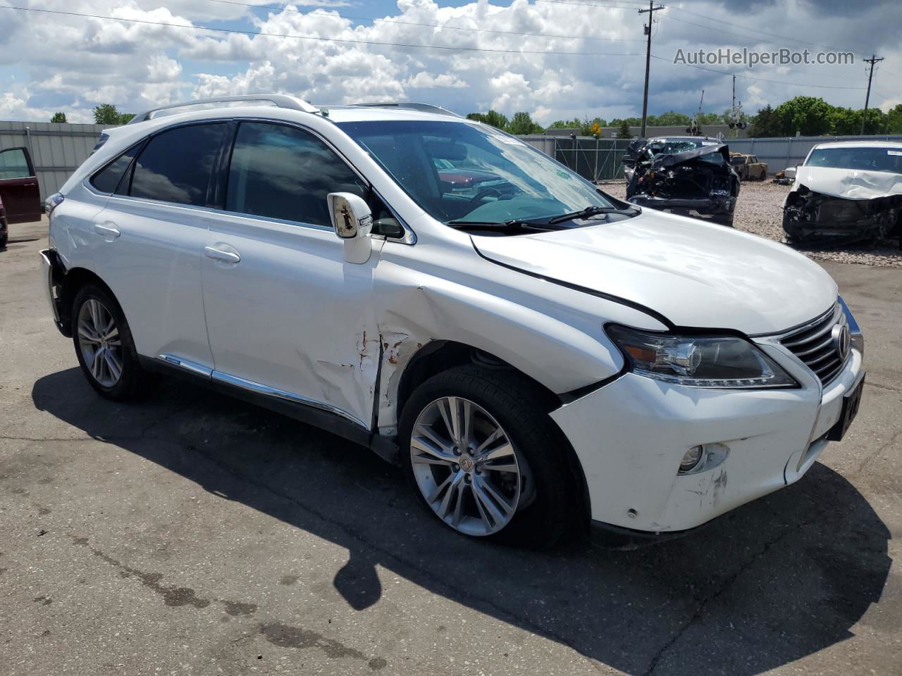 2015 Lexus Rx 450h White vin: 2T2BC1BA5FC009525