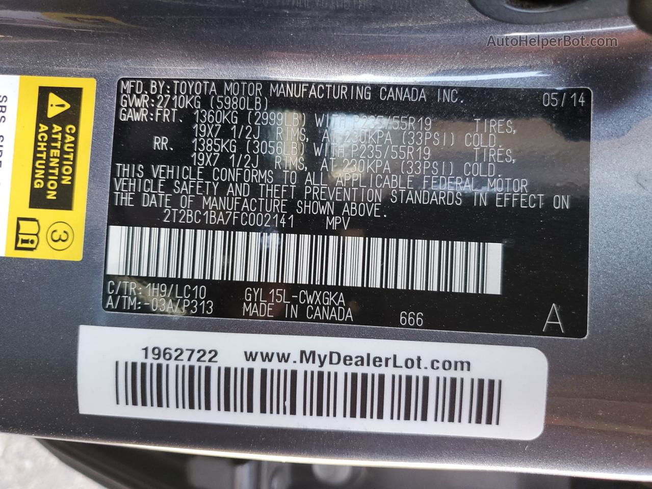 2015 Lexus Rx 450h Gray vin: 2T2BC1BA7FC002141