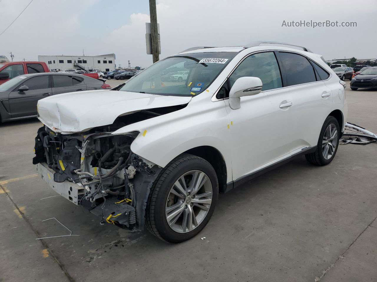 2015 Lexus Rx 450h White vin: 2T2BC1BA8FC004450