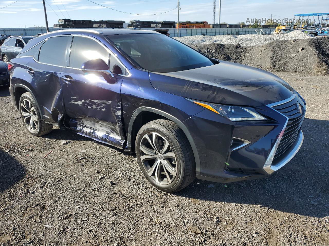 2016 Lexus Rx 450h Base Blue vin: 2T2BGMCA0GC006666