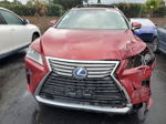 2016 Lexus Rx 450h Base Red vin: 2T2BGMCA6GC005120