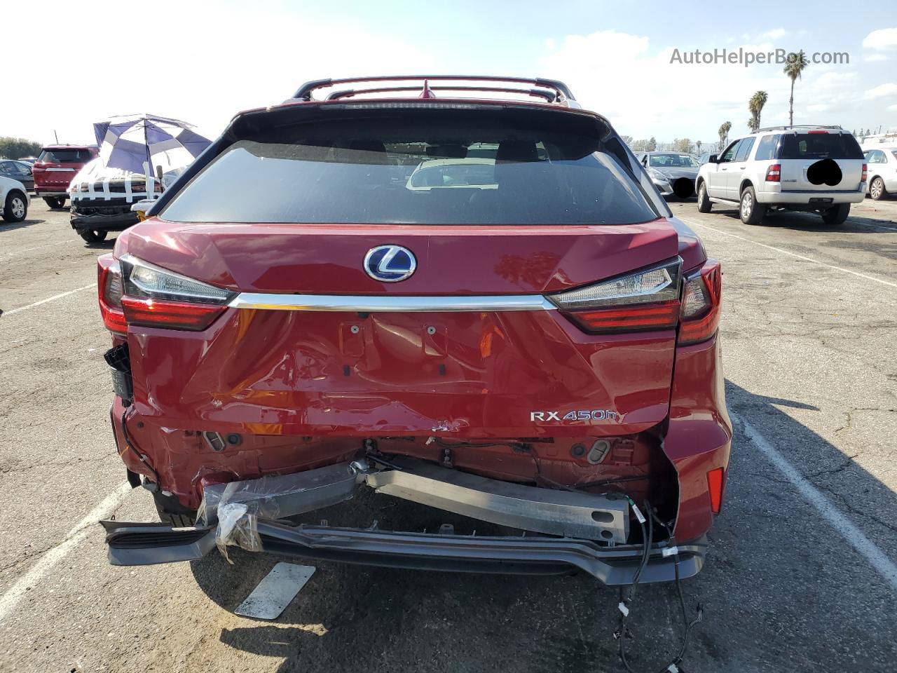 2016 Lexus Rx 450h Base Red vin: 2T2BGMCA7GC001562