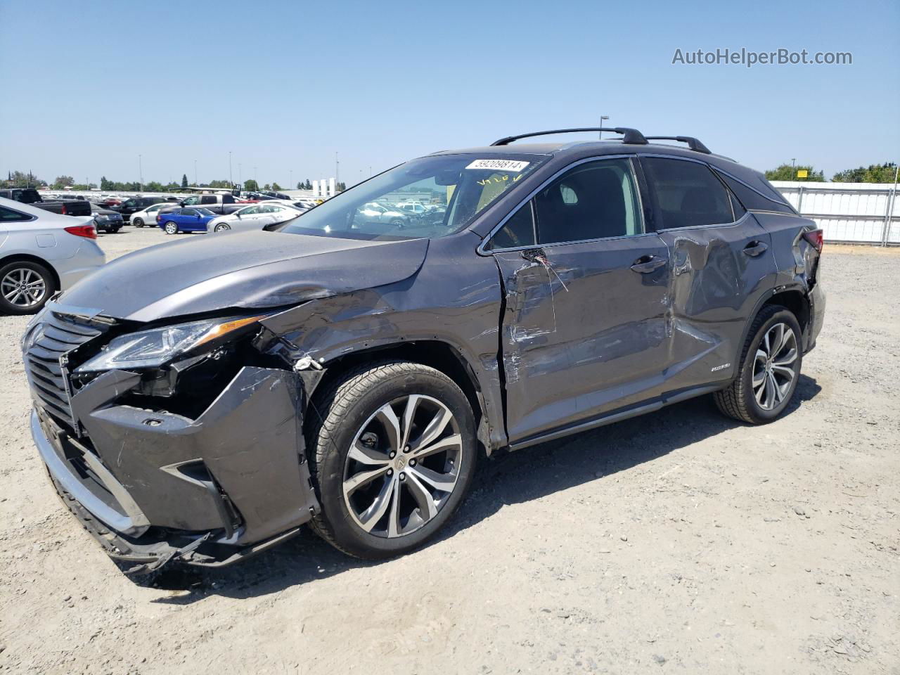 2016 Lexus Rx 450h Base Серый vin: 2T2BGMCA9GC002390