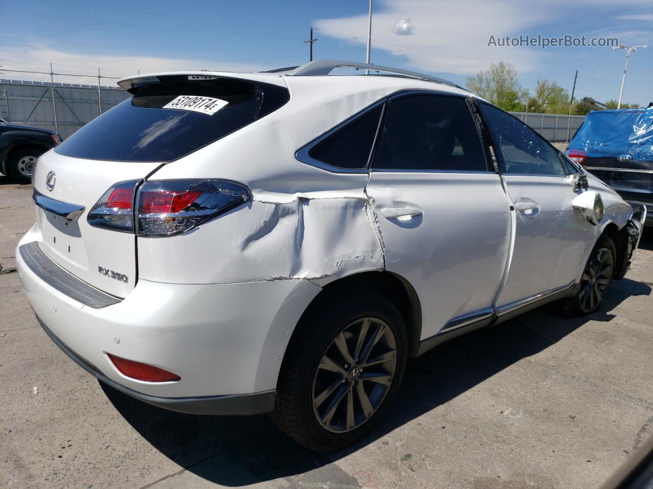 2013 Lexus Rx 350 Base White vin: 2T2BK1BA0DC199167