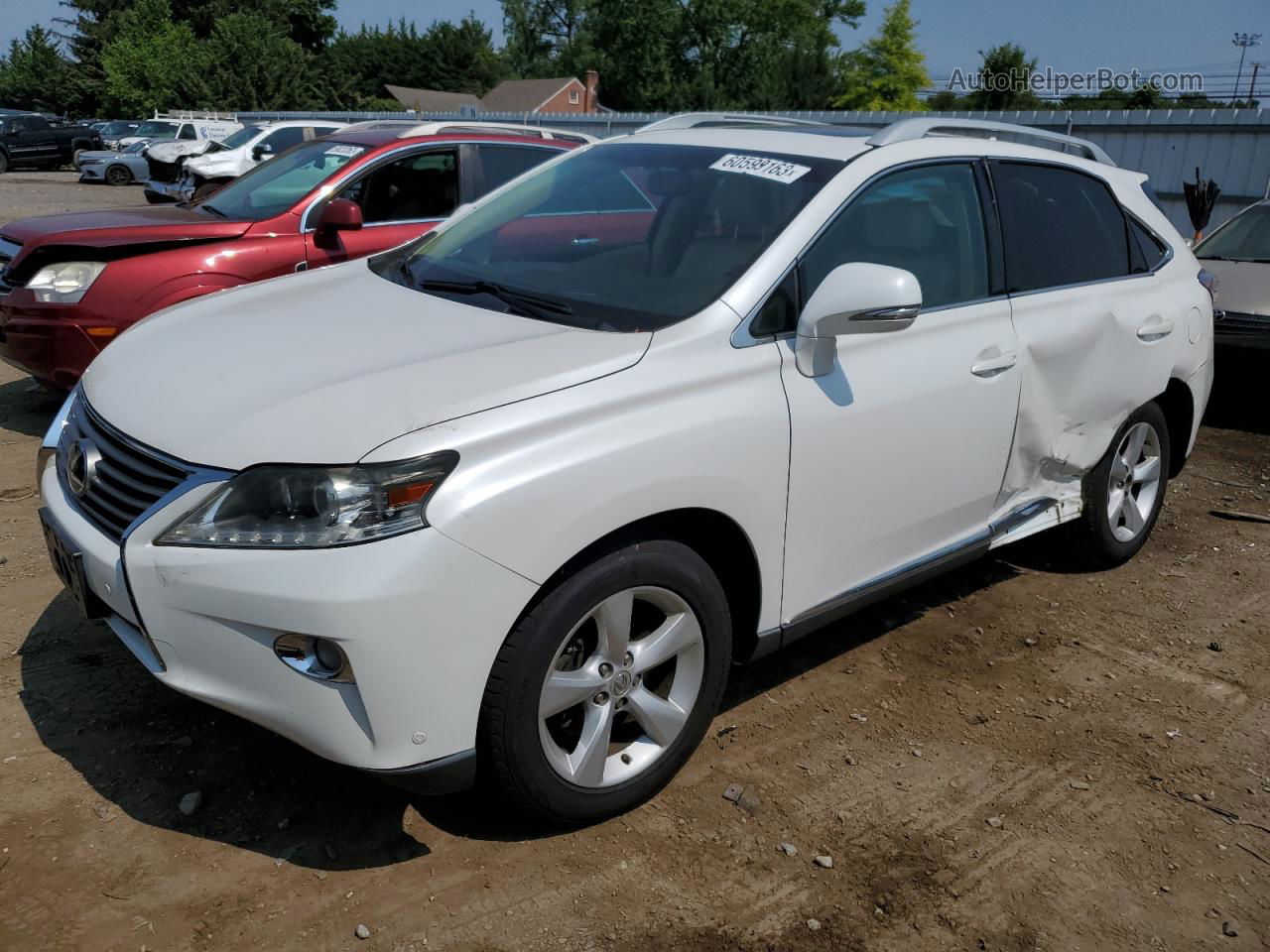 2013 Lexus Rx 350 Base White vin: 2T2BK1BA1DC222231