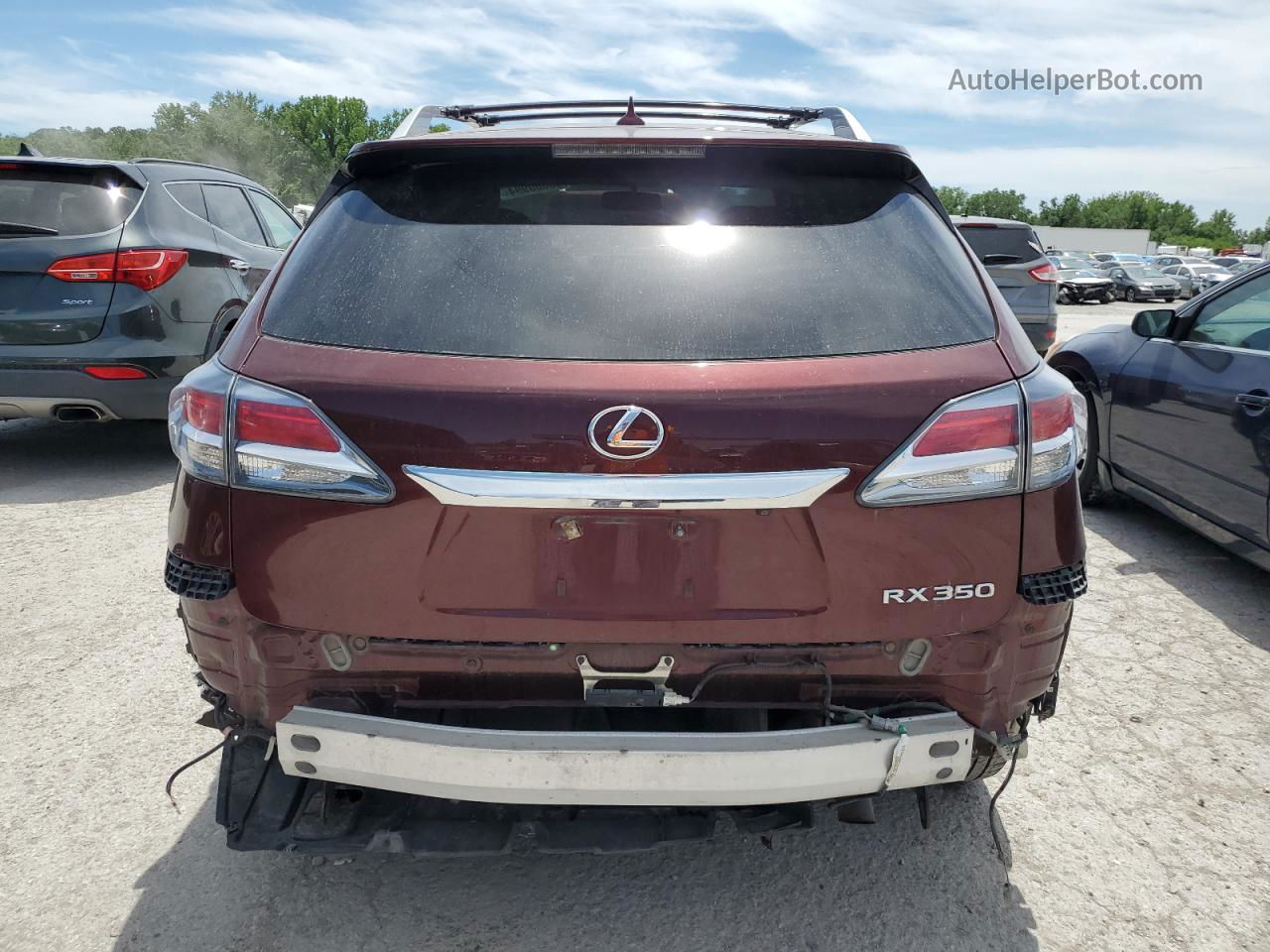 2013 Lexus Rx 350 Base Maroon vin: 2T2BK1BA1DC224383