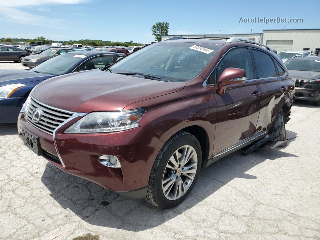 2013 Lexus Rx 350 Base Maroon vin: 2T2BK1BA1DC224383