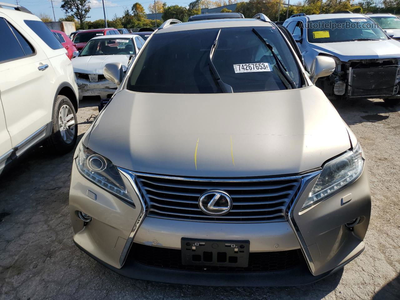 2015 Lexus Rx 350 Base Золотой vin: 2T2BK1BA1FC297305