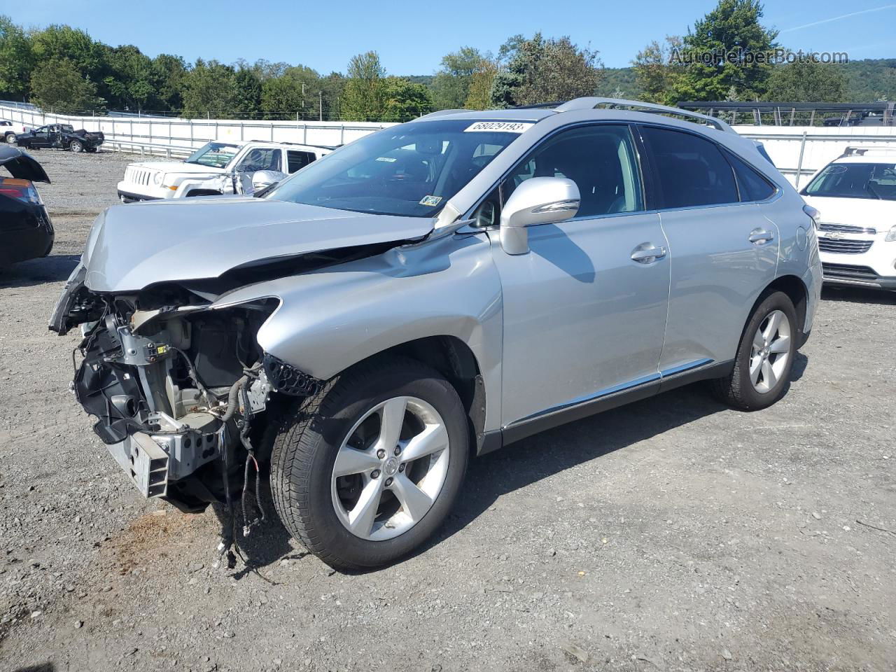 2013 Lexus Rx 350 Base Silver vin: 2T2BK1BA3DC197820