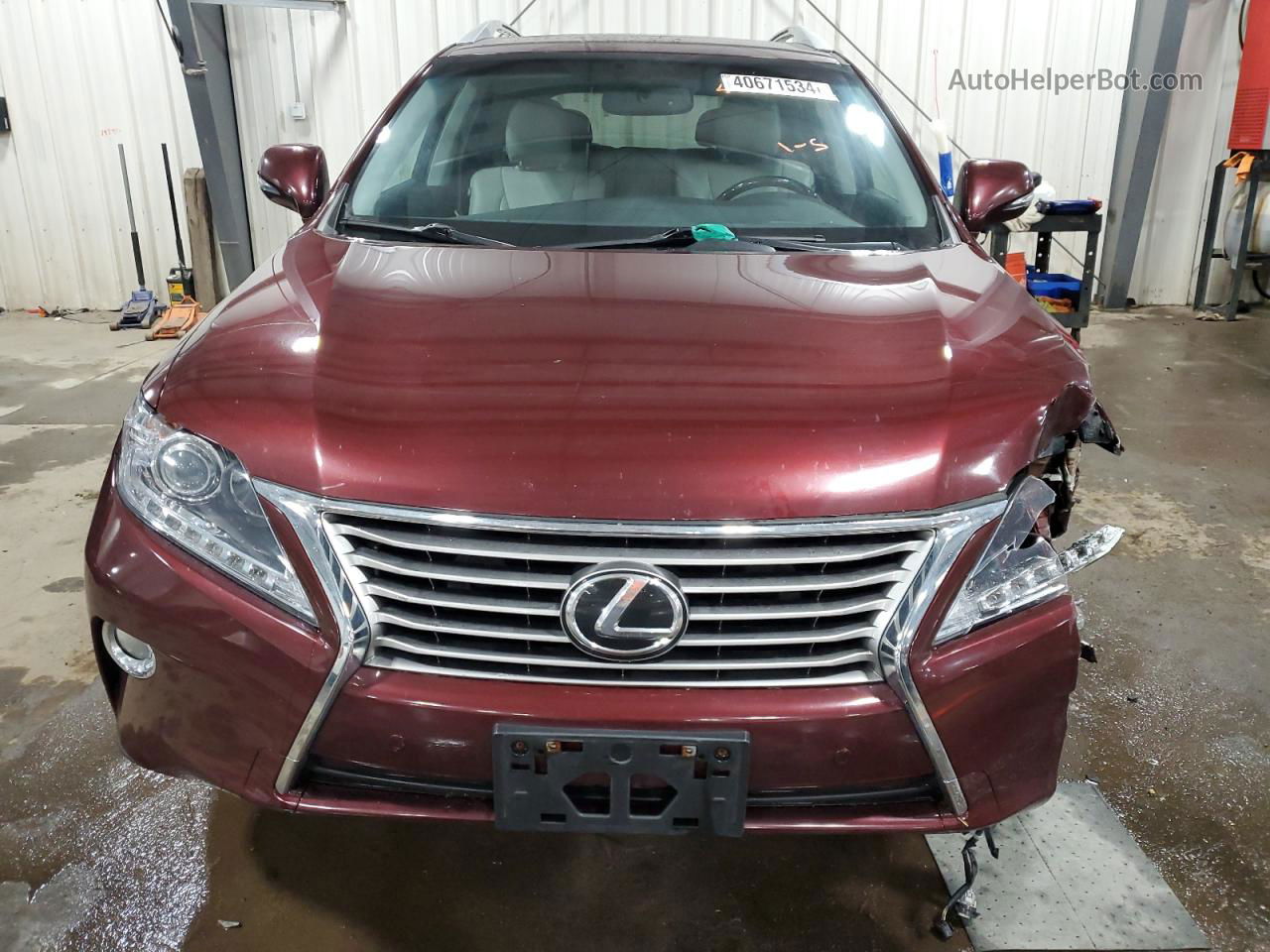 2013 Lexus Rx 350 Base Burgundy vin: 2T2BK1BA3DC207522