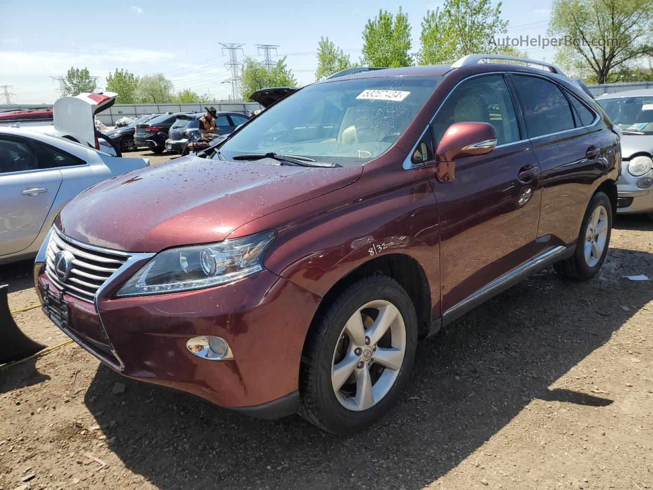 2015 Lexus Rx 350 Base Burgundy vin: 2T2BK1BA8FC295163