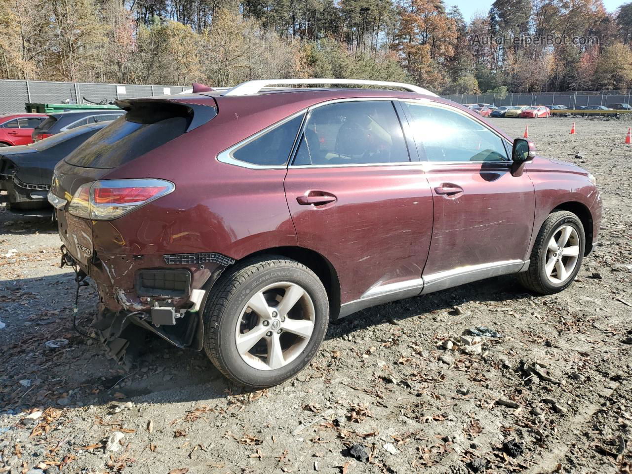 2015 Lexus Rx 350 Base Maroon vin: 2T2BK1BA8FC301396