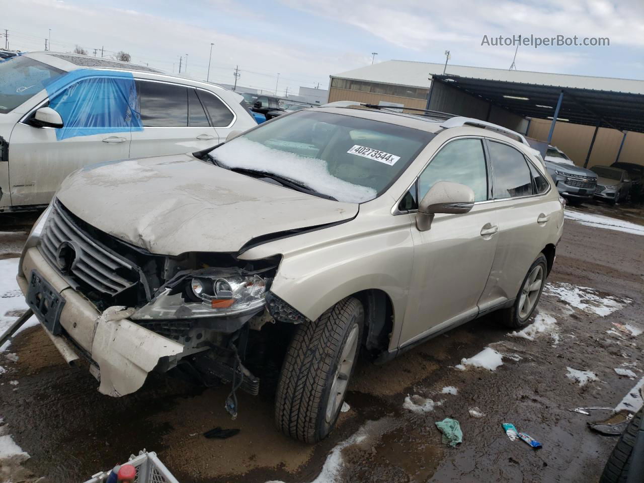 2013 Lexus Rx 350 Base Gold vin: 2T2BK1BA9DC162151