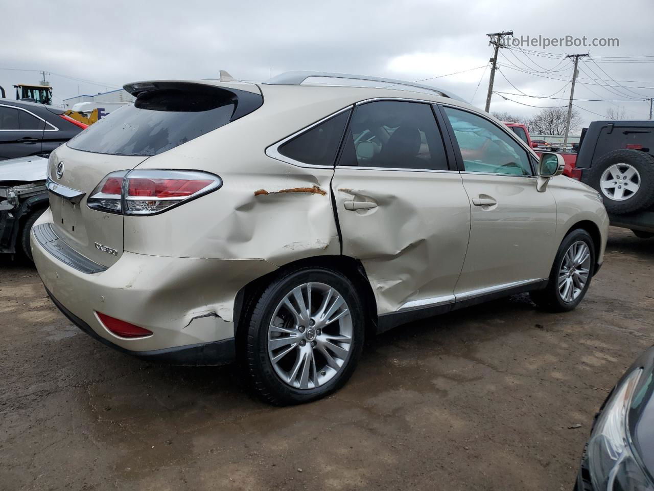 2013 Lexus Rx 350 Base Золотой vin: 2T2BK1BA9DC200753