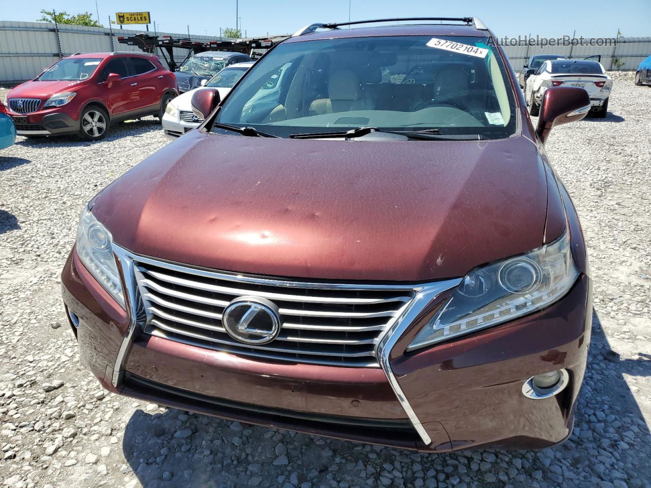 2013 Lexus Rx 350 Base Maroon vin: 2T2BK1BA9DC223305