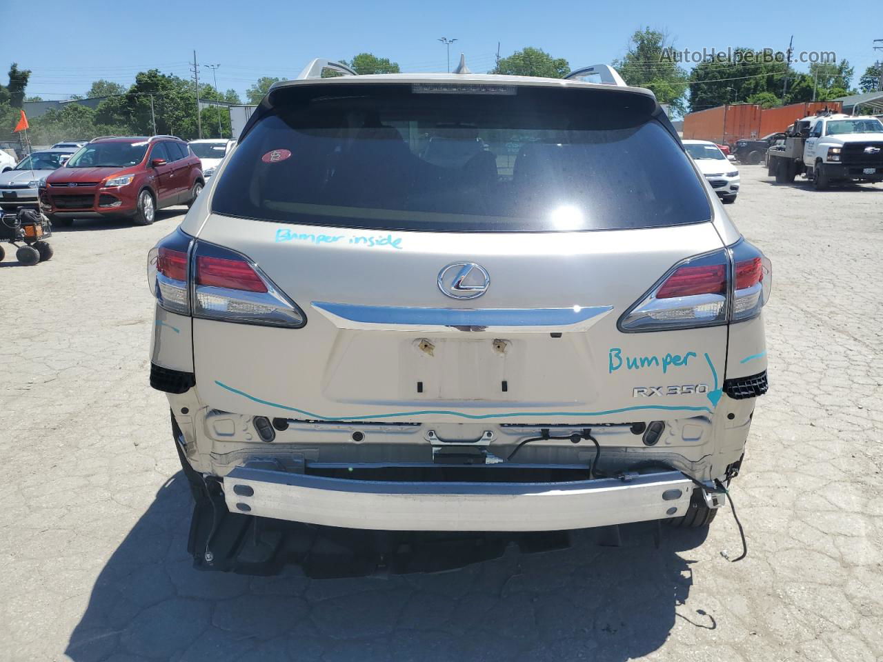 2015 Lexus Rx 350 Base Бежевый vin: 2T2BK1BAXFC333430