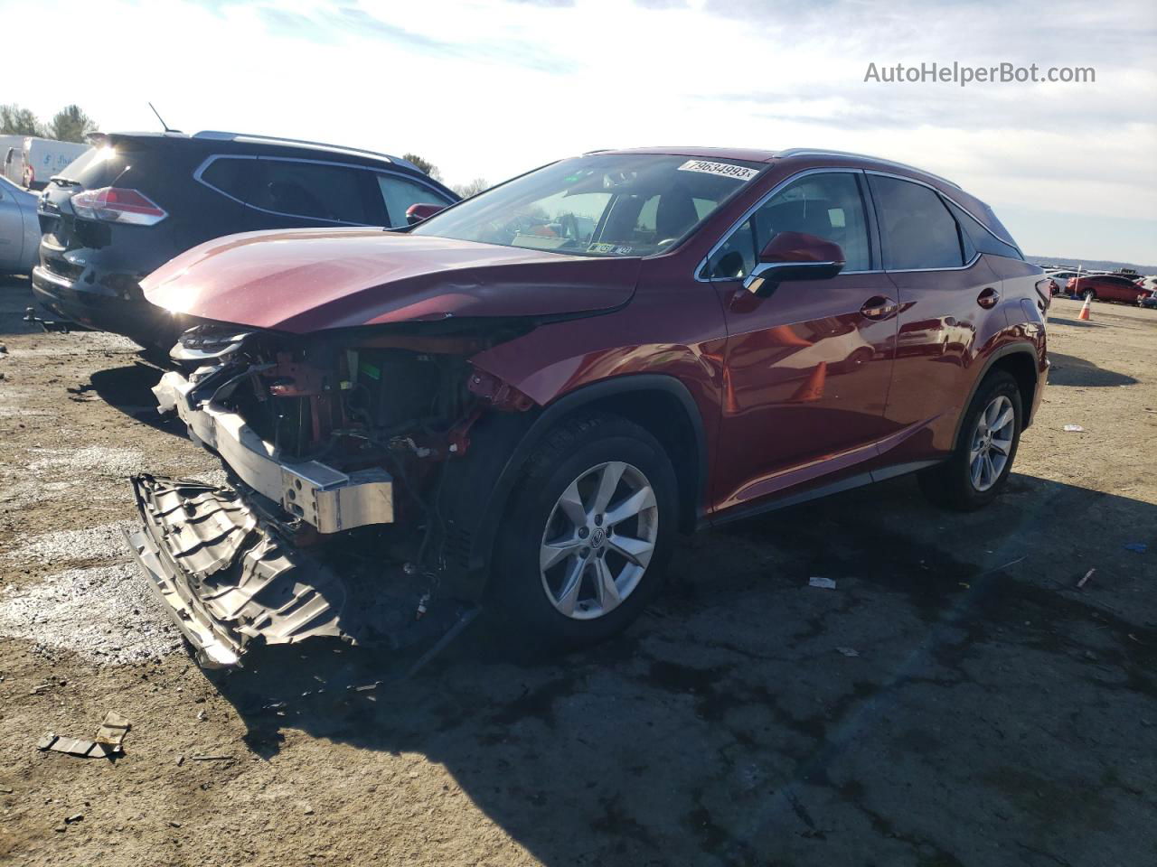 2016 Lexus Rx 350 Base Red vin: 2T2BZMCA1GC050475