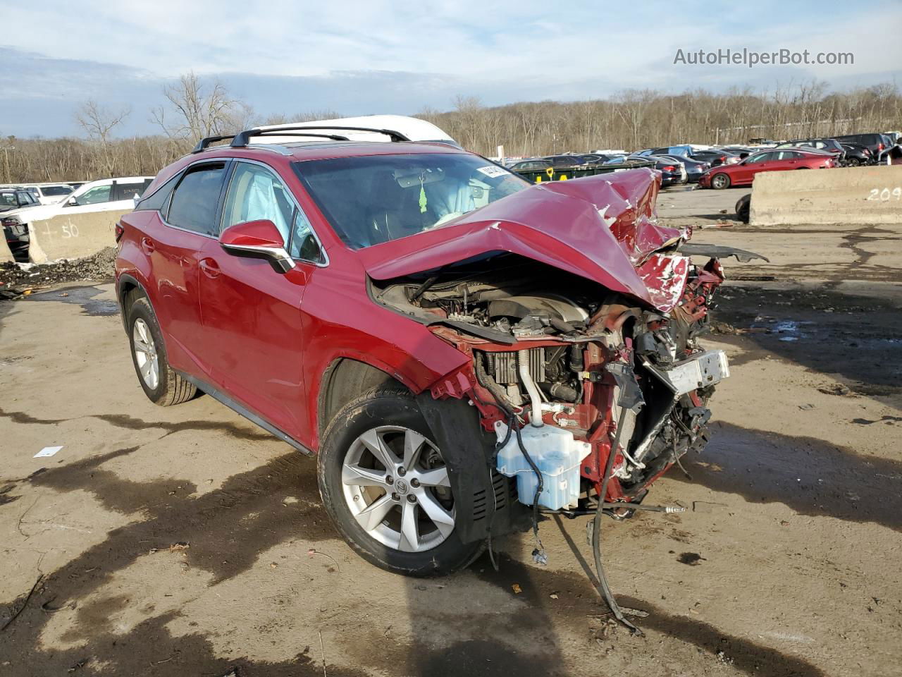 2016 Lexus Rx 350 Base Red vin: 2T2BZMCAXGC006345