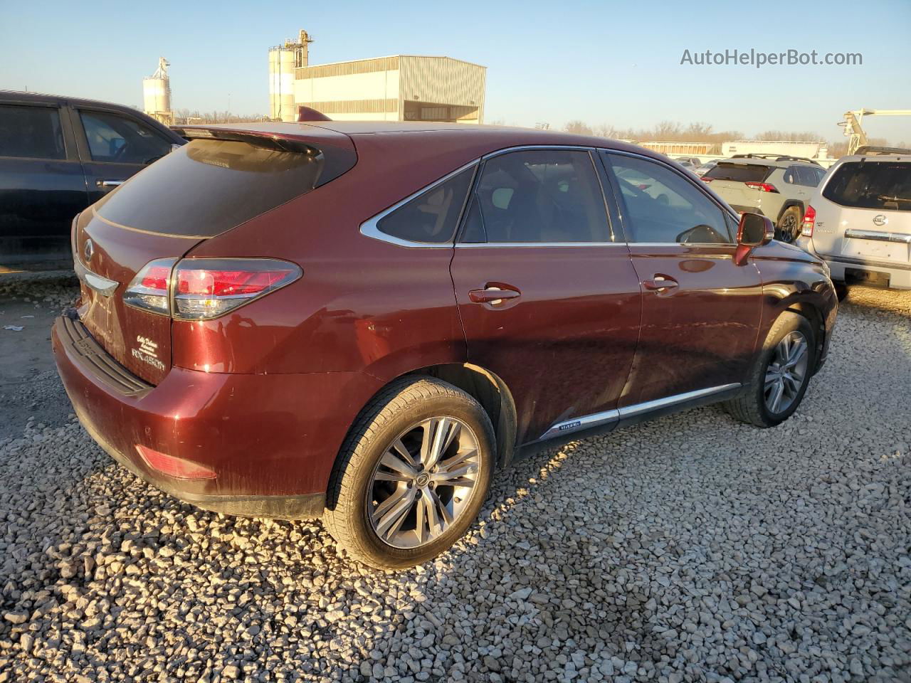 2015 Lexus Rx 450h Maroon vin: 2T2ZB1BAXFC002720