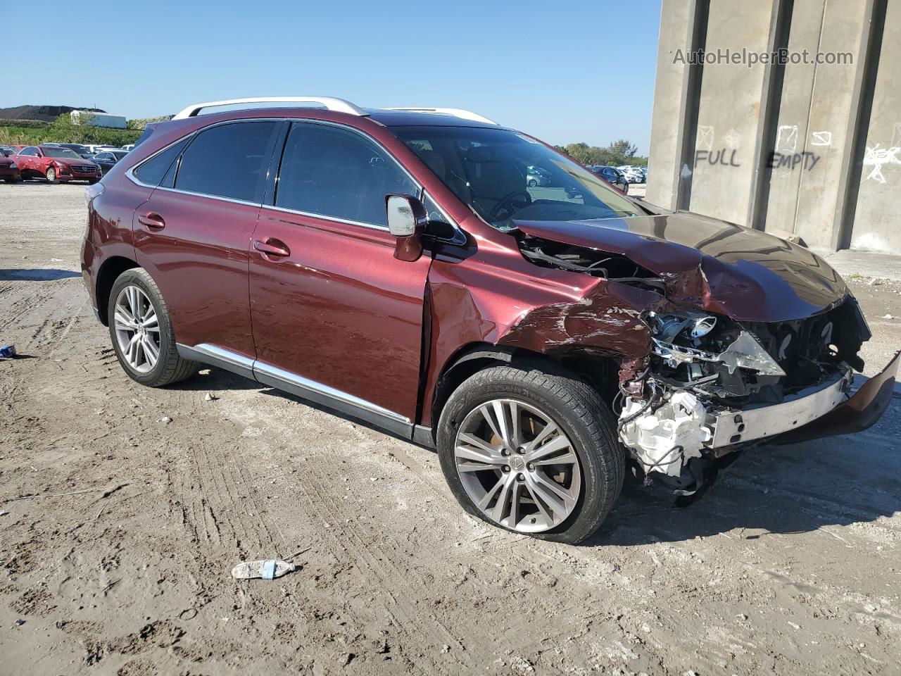 2015 Lexus Rx 350 Burgundy vin: 2T2ZK1BA3FC195471