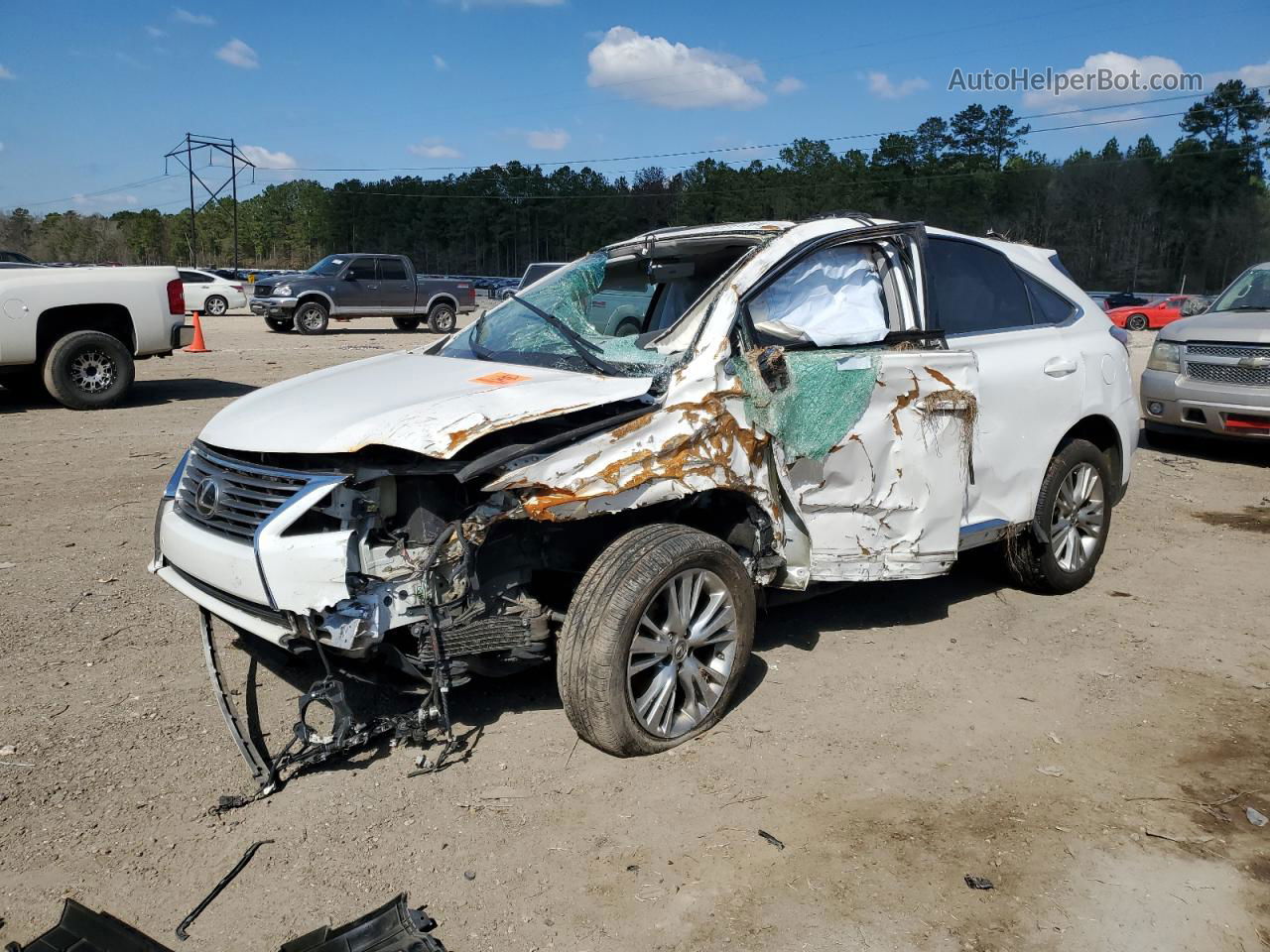 2013 Lexus Rx 350 White vin: 2T2ZK1BA5DC110398