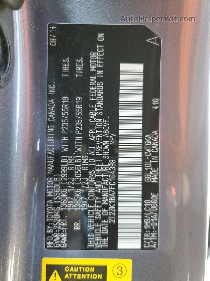 2015 Lexus Rx 350 Gray vin: 2T2ZK1BA7FC164398