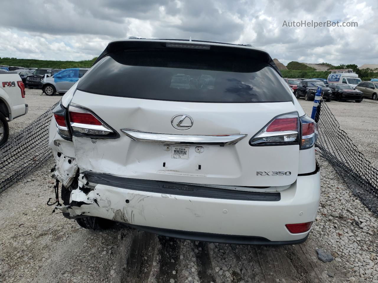 2013 Lexus Rx 350 White vin: 2T2ZK1BA9DC114079