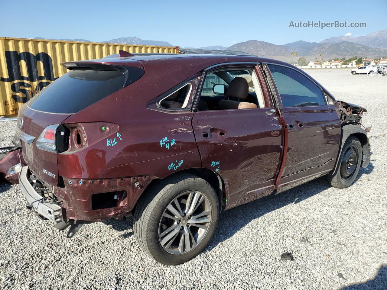 2015 Lexus Rx 350 Burgundy vin: 2T2ZK1BA9FC191747