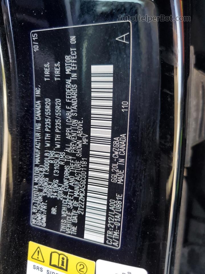 2016 Lexus Rx 350 Черный vin: 2T2ZZMCA5GC001181