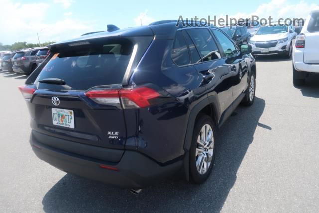 2019 Toyota Rav4 Xle Premium Синий vin: 2T3A1RFV2KW001559