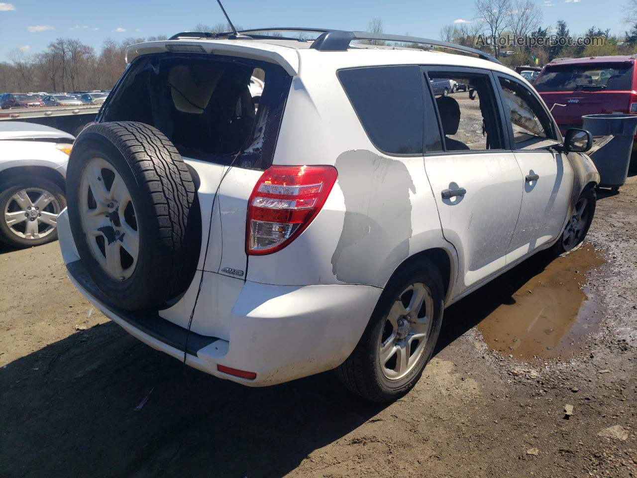 2010 Toyota Rav4  White vin: 2T3BF4DV3AW063885