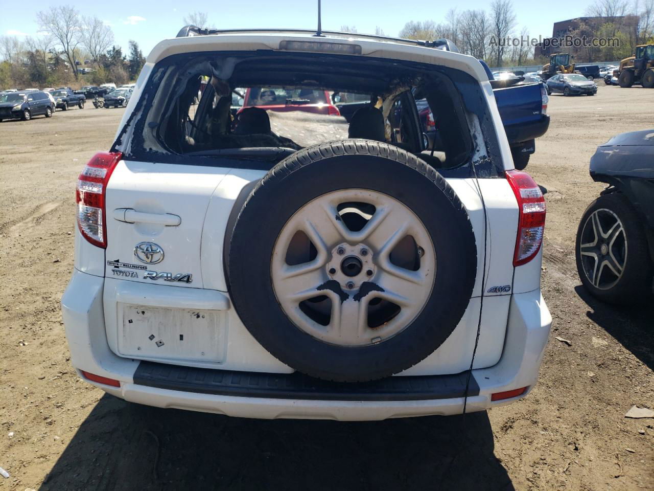 2010 Toyota Rav4  White vin: 2T3BF4DV3AW063885