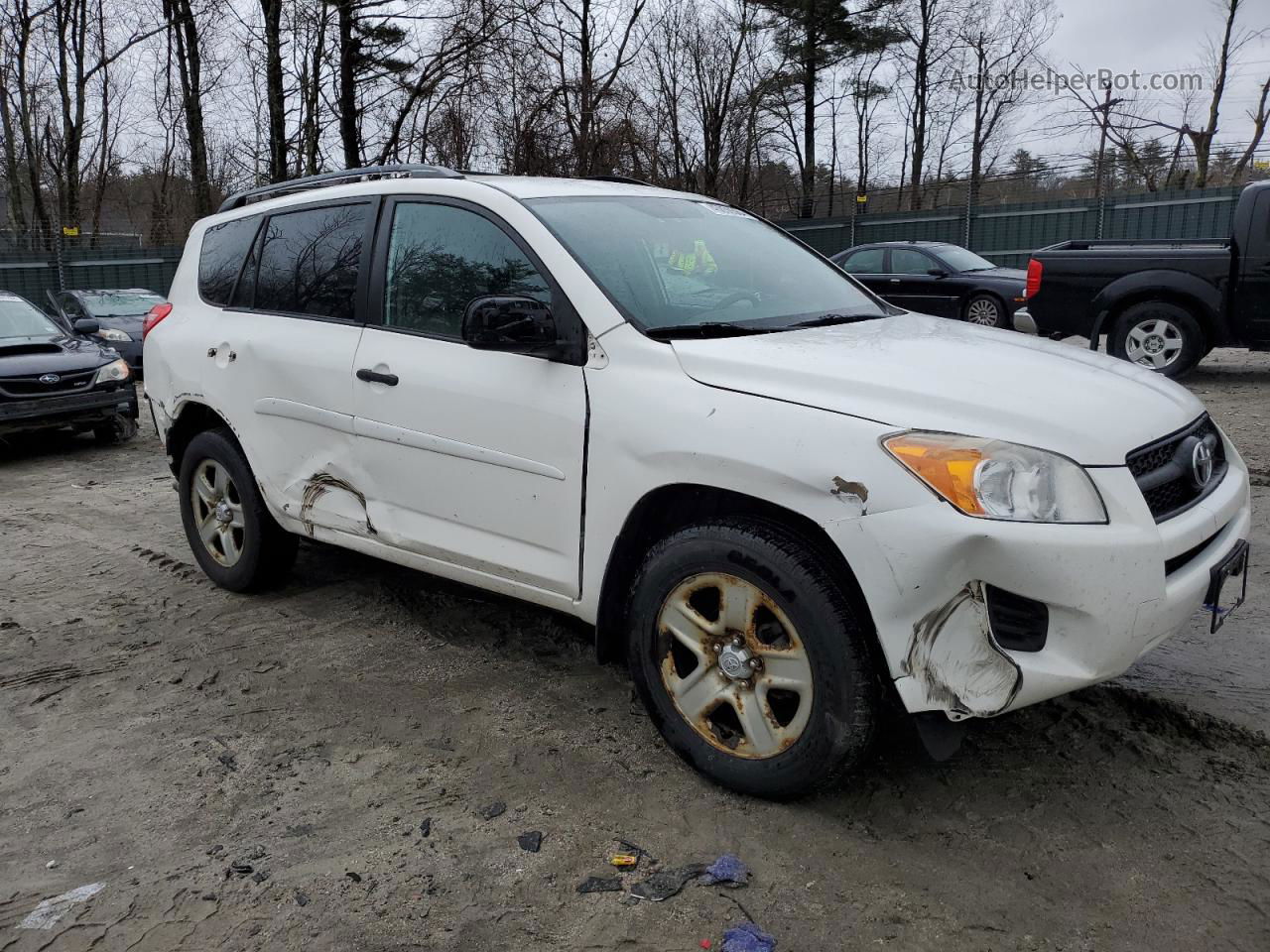 2010 Toyota Rav4  White vin: 2T3BF4DV8AW068211