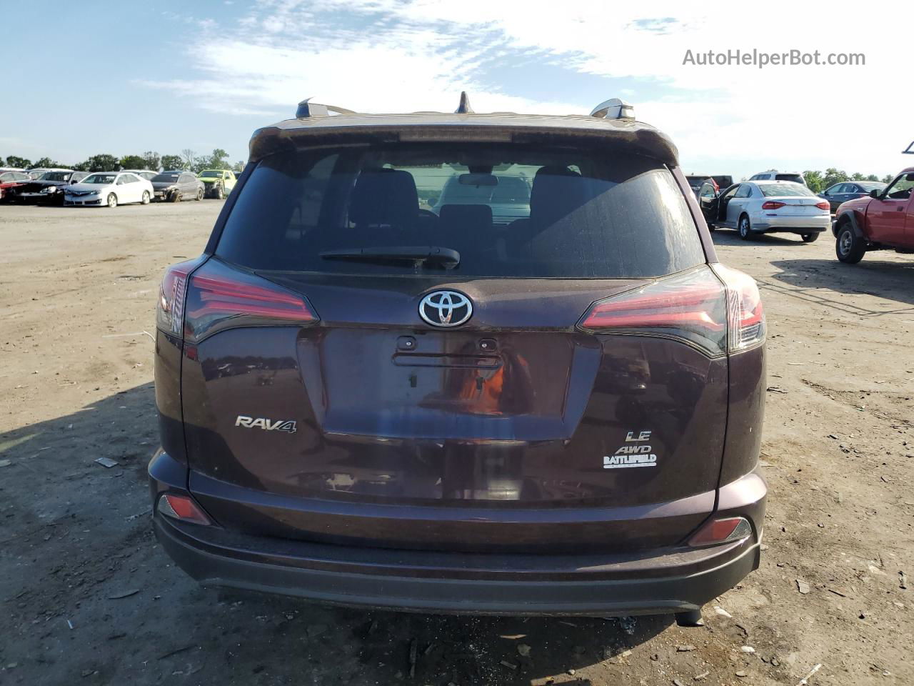 2017 Toyota Rav4 Le Burgundy vin: 2T3BFREV1HW598638