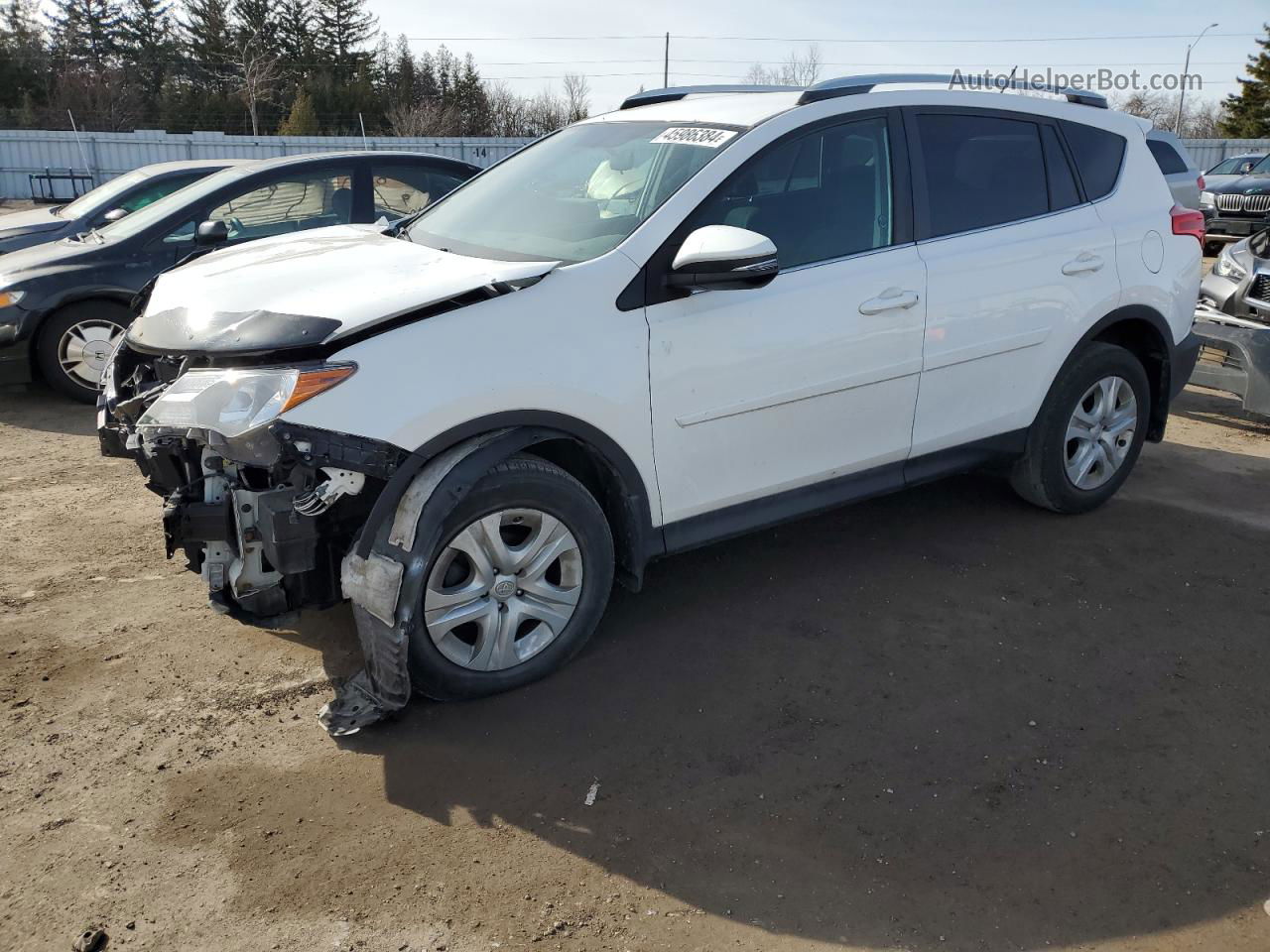 2015 Toyota Rav4 Le White vin: 2T3BFREV4FW238941