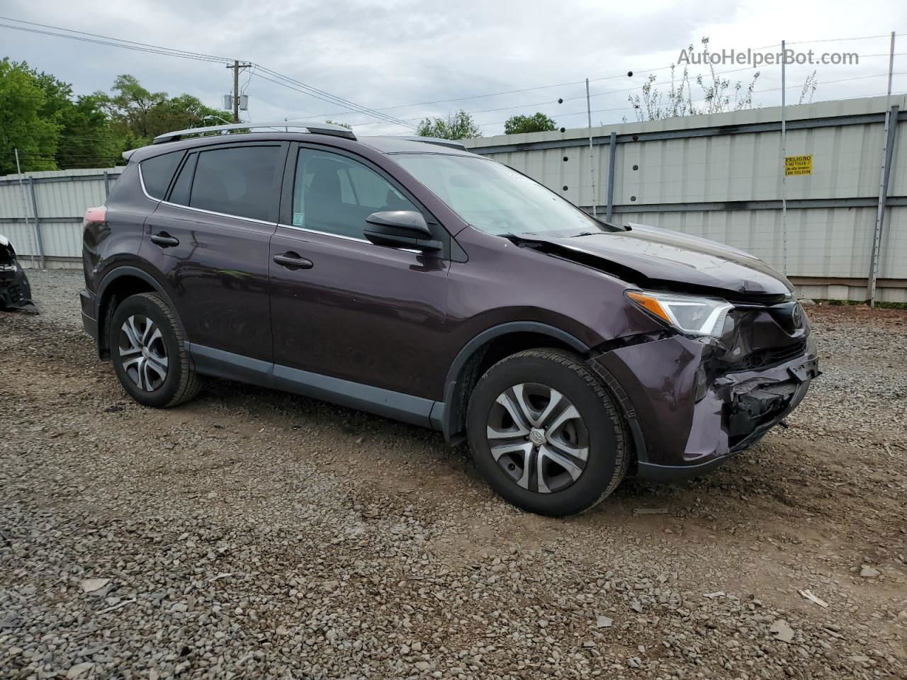 2018 Toyota Rav4 Le Purple vin: 2T3BFREV7JW728816