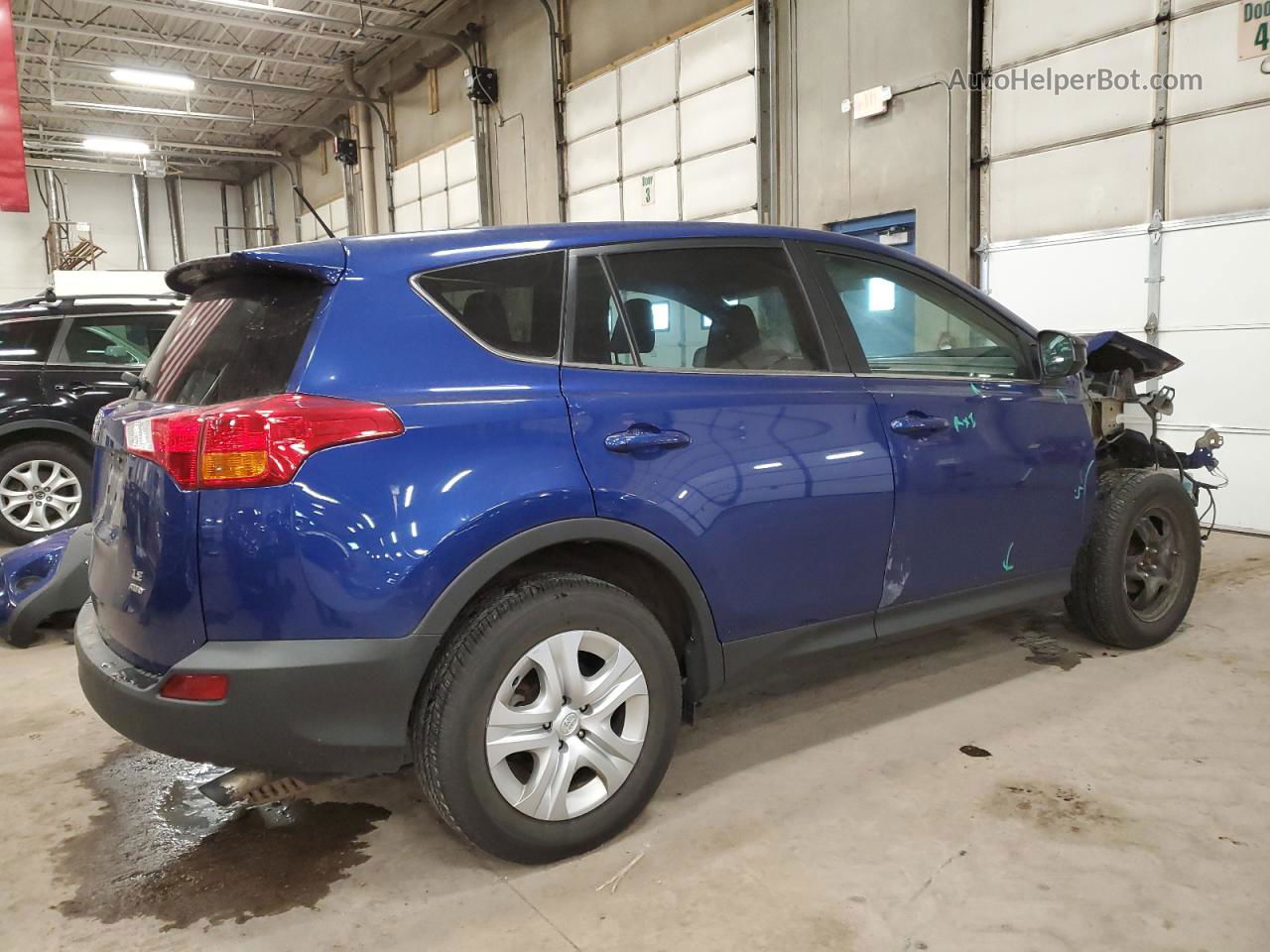 2015 Toyota Rav4 Le Blue vin: 2T3BFREVXFW299985