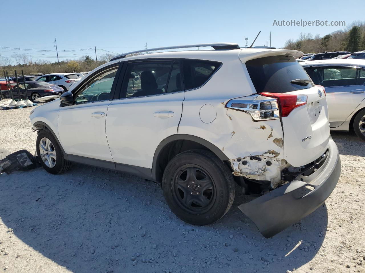 2015 Toyota Rav4 Le White vin: 2T3BFREVXFW346416