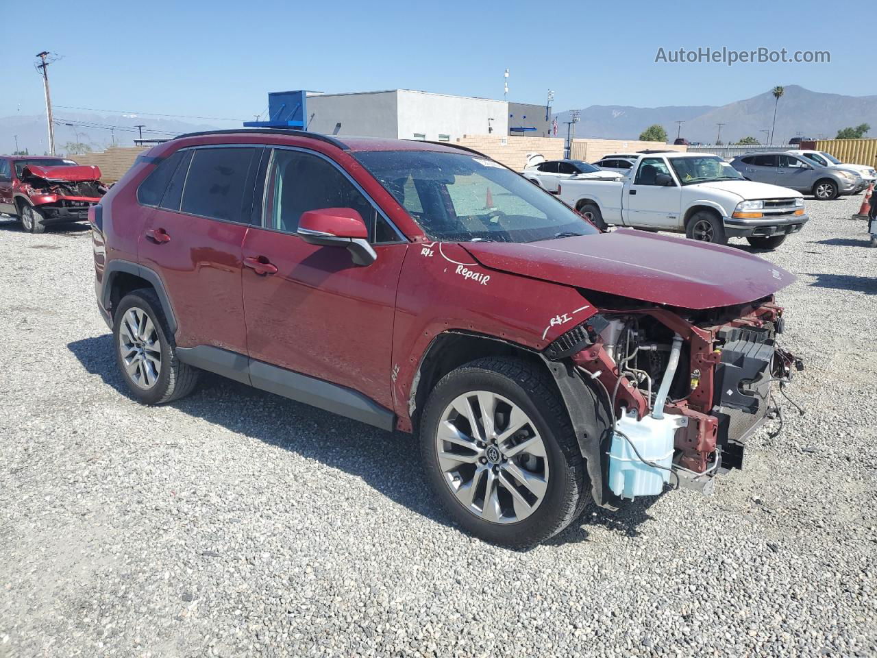 2019 Toyota Rav4 Xle Premium Burgundy vin: 2T3C1RFV5KW011320