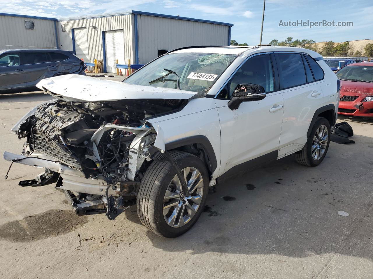 2019 Toyota Rav4 Xle Premium White vin: 2T3C1RFV7KW048823