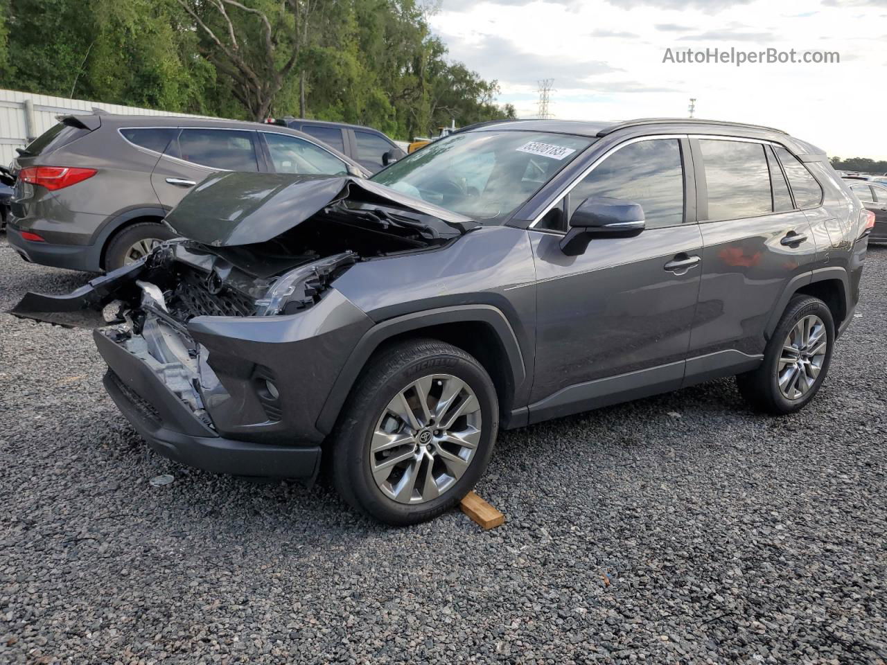 2021 Toyota Rav4 Xle Premium Серый vin: 2T3C1RFV9MC171236