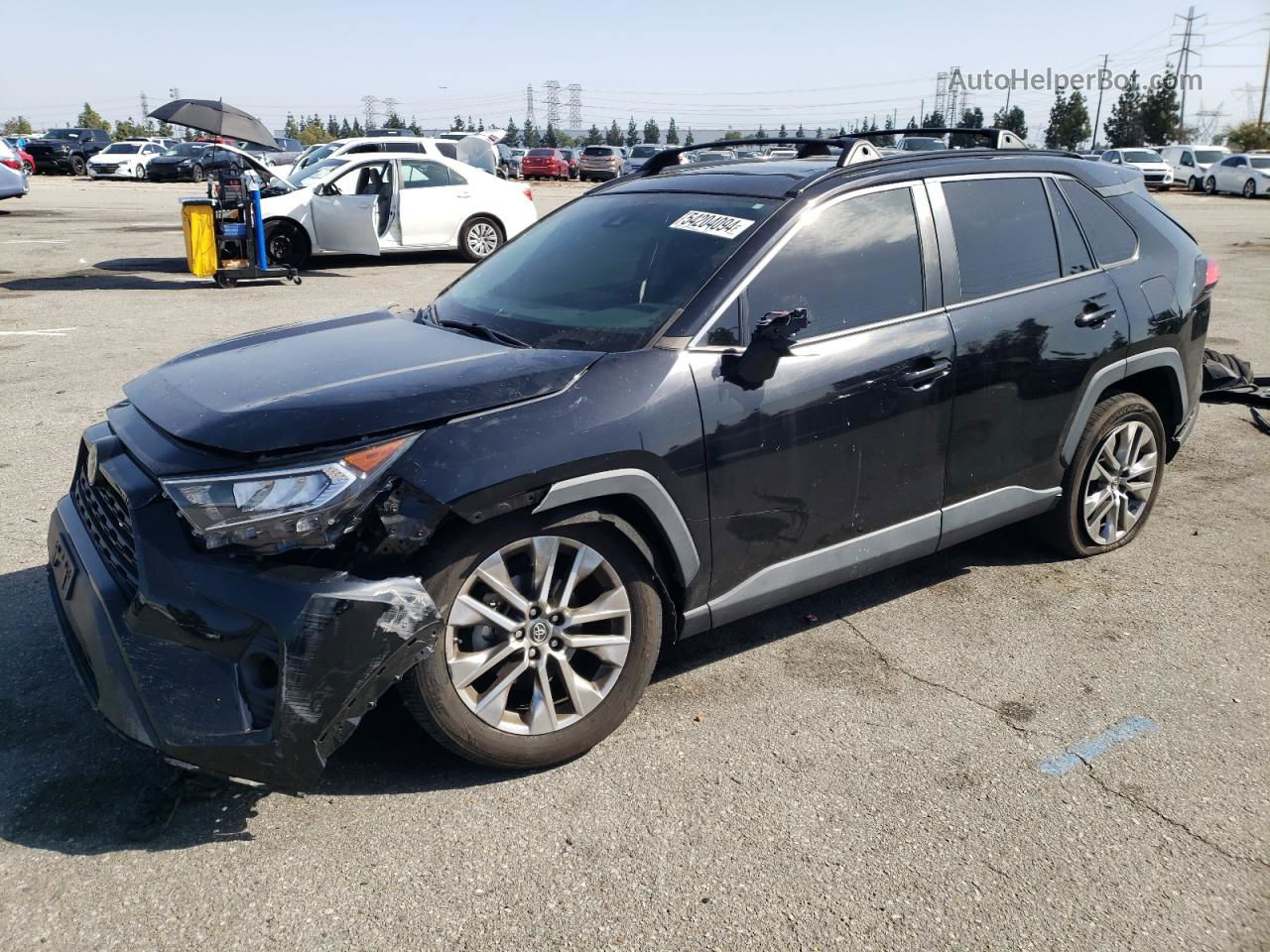 2019 Toyota Rav4 Xle Premium Black vin: 2T3C1RFVXKW052901